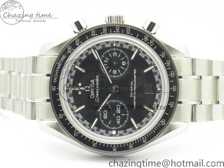 1219 WellDesigned Speedmaster Moonwatch OMF 1:1 Best Edition Black Dial SS Hand on SS Bracelet A 8043